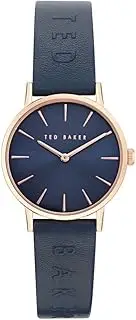 [TED BAKER] Women's Staciie Rose Gold-Tone Case, Blue Dial, Blue Leather Strap BKPSTF409 Dress Watch, Rose Gold/Blue, 32mm