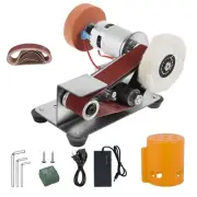 Mini Belt Sander Electric Bench Grinder Sanding Machine 7 Adjustable Speed Gr...