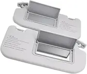 2Pcs 852011F010LX 852021F010LX Interior Sun Shade Board with Mirror Car Inner Sunvisor Sunshield Compatible for Kia Sportage 2005-2010
