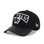 【NEW ERA】MLB 奧克蘭 運動家 貼布 經典黑 拼接 皮革沿 9FORTY 老帽【ANGEL NEW ERA】