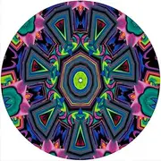 Slipmat Slip Mat Scratch Pad Felt for Any 12" LP DJ Vinyl Turntable Record Player Custom Graphical - Kaleidoscope 4
