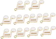 [BESTYASH] Fashionable Music Note Pendants 10 Pcs Zinc Alloy Enamel Charms for Diy Necklace Earring Bangle