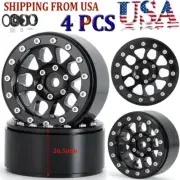 4PCS 1.9" Metal Beadlock Wheel Rim for 1/10 RC Axial SCX10 TRX-4 D90 90046 90047