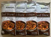 Lot of 4 Packs Food Life Balanced Beef Stew Fully Cooked Large 24oz EXP OCT 2027