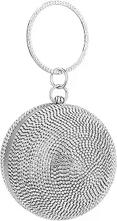 [STBTOO] Women's Round Ball Crystal Clutch Purse Rhinestones Evening Handbag Glitter Shoulder Bridal Wedding Crossbody