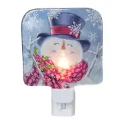 Northlight Blue and Red Snowman Christmas Night Light