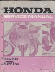 1989-90 HONDA MOTORCYCLE CH250,ELITE 250 SERVICE MANUAL NEW