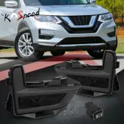 Black Bezel Smoked Lens Front Bumper Fog Lights w/Switch for 17-18 Nissan Rogue (for: Nissan)
