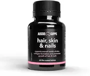 AussieSupps Hair, Skin and Nails – Supports Hair Growth, Radiant Skin, Strong Nails, with French Pine Bark, Zinc, Biotin, Vitamin C, Dimethyl Sulfone, and Silicon (60 Tablets)