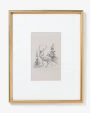 New Threshold Studio McGee 16” x 20” Framed Christmas Deer Art