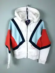 $103 Champion Life Women Retro Reverse Weave Color block Zip Hoodie Jacket XS XL