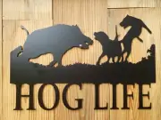 HOG Dog Hunting Metal DECOR