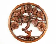 Tree of life Wall Art, Wall Decor, Wood Carving, Floral, Nature, New Year Gift