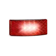 LED Autolamps Red Side Marker Light Reflector 3M Tape Black 3 LED Lamp Bulk
