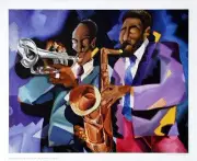 Fine and Mellow, an African American, Black Art Print by Michael Wallace