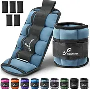 Adjustable Ankle Weights: Sportneer 1 Pair 0.9丨1.36丨1.8丨2.7丨3.18 kg Wrist Weights Arm Leg Weighted Ankle Weight for Indoor Outdoor Exercises Walking Jogging Women Men, 1.6 kg per Ankle, 3.18 kg per Pair