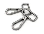2pcs 2 Inches Push Gate Snap Hooks Metal Swivel Lobster Claw Clasp Gunmetal