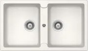 Abey Schock Typos Alpina N200 Double Bowl Inset Granite Sink TN200W