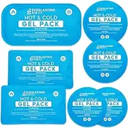 Reusable Hot and Cold Gel Ice Packs for Injuries - 7 Pack Variety Gel Ice Pack Set - Hot and Cold Therapy Solution for Injuries, Cold Packs for Pain Relief - Ice Packs for Injuries Reusable