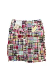 Vintage Tweeds Womens Patchwork Plaid Cotton Skirt Size 8