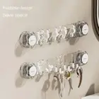 Towel Rack Wall Mounted Hooks Multi-Purpose Robe Coat Hangers Vacuum Cup Hook