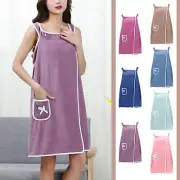 Women Soft Spa Bath Body Wrap Towel Bathrobe With Fast Dry Hair Washcloth