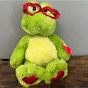 Aurora Valentine Frog with Heart Glasses Plush