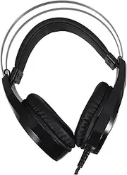 SWOOMEY Wired Gaming Headset Microphone Headphones for Computer Stylish Comfortable Black