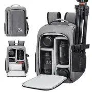Camera Bag for DSLR/SLR Cameras，Camera Backpack Waterproof for Small Grey