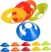 Abaodam 25pcs Multi Functional Sports Training Cones for Soccer and Basketball Brightly Colored Obstacle Markers Pe Material for Enhanced Visibility and