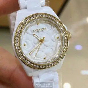 【COACH】COACH手錶型號CH00193(白色錶面白錶殼白陶瓷錶帶款)