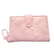 Betsey Johnson Pink Quilted Wallet with Clip