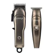 GAMMA+ Protege Cordless Clipper and Trimmer Combo Set, Barbers, Micro USB, Fa...