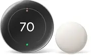 [Google] Nest Learning Thermostat Pro Edition with Temperature Sensor (4th Generation, 2024) Smart Energy Saving, Advanced Calibration, Adaptive Eco, Compatible with Alexa & Home (Polished Silver)
