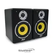 AVE Fusion 5" Studio Monitor - 5 Inch Active Speaker - Yellow Cone - Pair