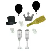 New Years Eve Button & Embellishment Set - Craft Sewing Scrap - Shelly's Buttons