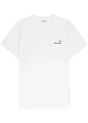 Carhartt Wip American Script Logo-embroidered Cotton T-shirt - White L