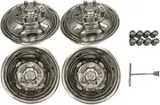 JOHNWELL 17 Inch Full Set 4 PCS 8lugnuts for 2009-2015 Ford F350 304 Material Polished Hubcaps