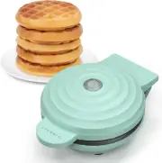 Mini Waffle Maker Machine, 4 Inch Chaffle Maker with Compact Design, Easy to Cle