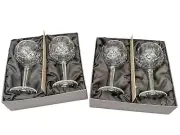 Waterford Crystal Lismore Ballon Wine Glass Set of 4 Open Box
