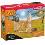 Schleich Wild Life 42623 Outback Adventure with Dingo Kangaroo and Joey Figures