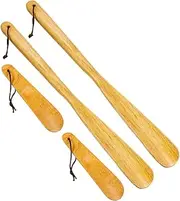 [SUPVOX] Handheld Shoehorn Set Pcs Long Wooden Boot Horns for Work Boots Shoes Helper for Men Women for Home Hotel Use