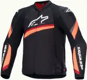 Alpinestars T-GP Plus R V4, textile jacket , color: Black/Neon-Red , size: L