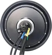 FSNEODYV Electric Bicycle Kit, 12x3.5 Inch 4000W Brushless DC Hub Motor Hall Sensor 48V-72V (65-90) kmh Black(48V 65kmh)