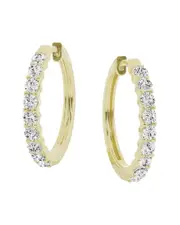 14K 1.50 ct. tw. Lab-Grown Diamond Hoops