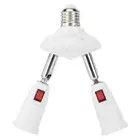 E27 Adjustable Lamp Holder LED Bulb Socket Base Adapter Converter (2-head)