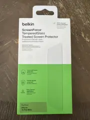 NEW BELKIN SCREEN FORCE TEMPERED GLASS SCREEN PROTECTOR IPHONE 15 PRO MAX