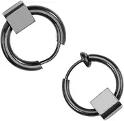 [GLSTOY] Hip Hop Men's Earrings Men Hoop Earrings Heart Hoop Earrings Gold Hoops Earrings for Women Earrings for Men Gold Hoop Earrings Statement Earrings Punk Ear Hook Stainless Steel