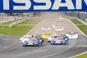 Geoff Brabham Chip Robinson Bob Earl Nissan GTP ZX T leads Derek D- Old Photo 1
