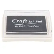1X(Black Ink Pad Inkpad Rubber Stamp Finger Print Craft Non- Baby L9R7)